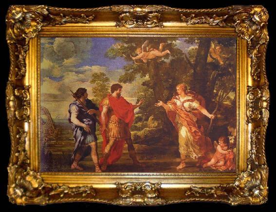 framed  Pietro da Cortona Venus as Huntress Appears to Aeneas, ta009-2